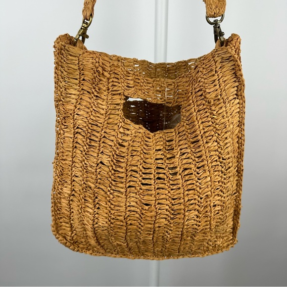 FREE PEOPLE Brunch Date Raffia Straw Clutch Shoulder Bag NEW - Picture 4 of 4